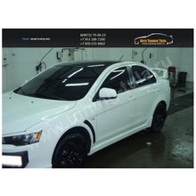 Накладки на Пороги EVO-Style АБС-пластик Mitsubishi LANCER X   арт.123-2