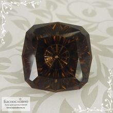Тёмно-коричневый дымчатый кварц (раухтопаз) из Бразилии авторская огранка Баснословно антик с вогнутым шипом 18мм 23,16 карат