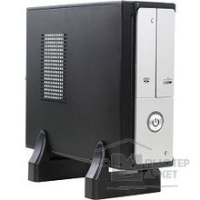 EXEGATE EX234940RUS Корпус MiniITX MI-206 <Silver-Black, БП M350, 80mm, miniITX, с выключателем, 2 SATA>