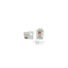 Hyperline PLUG-6P4C-P-C2 Телефонный разъем RJ-12 6P4C  3 µ" 3 микродюйма