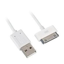 Кабель Deppa, USB - 30 pin, 1.2 м, белый