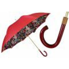 Pasotti - Зонт двух купольный женский трость, красный