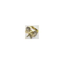 Золотое кольцо  с бриллиантами Цветы флора