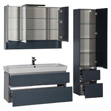 Тумба с раковиной Aquanet Виго 120 сине-серая