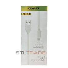 Data кабель USB Awei CL-94 micro usb, белый, 1м.