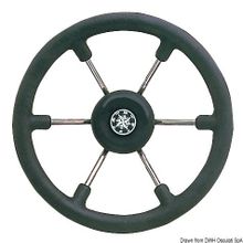 Osculati SS steering wheel black 340 mm, 45.139.33