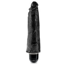 Чёрный вибратор-реалистик 8  Vibrating Stiffy - 24,8 см. Черный