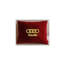  Подушка AUDI бордовая вышивка золото