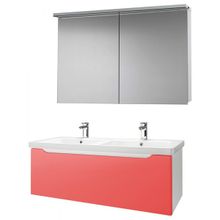 Dreja Тумба с раковиной Color 125 оранжевый глянец