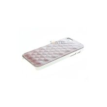 Задняя накладка для iPhone 5 кожа ромбы розовая 00020889