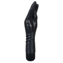 Чёрный вибромассажер-рука для фистинга - 25 см. Черный