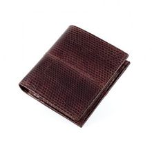 Кошелек молодежный из кожи морской змеи, цвет: темно-коричневый