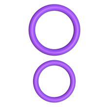 Pipedream Набор из двух фиолетовых эрекцонных колец Max Width Silicone Rings (фиолетовый)