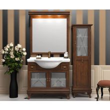 Opadiris Зеркало для ванной Борджи 95 светлый орех, с козырьком