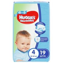 Huggies Ultra Comfort 4 (8-14 кг) для мальчиков 19 шт