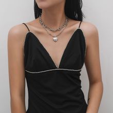 Многослойное колье "Сердечко" (арт. 83392-9)