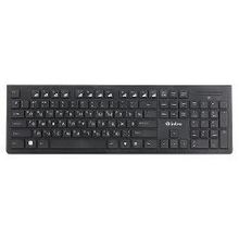 клавиатура Intro KW555B, беспроводная, slim дизайн, USB, black, черная