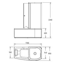 Акриловая ванна Gemy G8040 B R