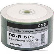 CMC Диски  CD-R 80 52x Bulk 50 Full Ink Print