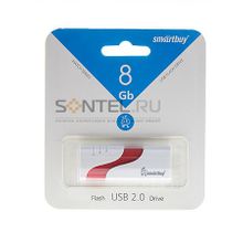 SB8GBHTH-W, 8GB USB 2.0 Hatch series, White, SmartBuy