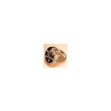 Золотое кольцо  с бриллиантами и эмалью Улитка фауна