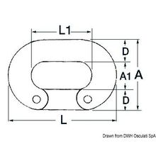 Osculati SS connecting link 8 mm, 01.671.08