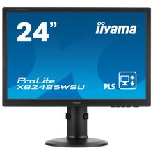 Монитор iiyama xb2485wsu-b3, 24.1" (1920x1200), pls, vga (d-sub), dvi, dp