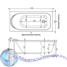 Панель фронтальная Aquanet Nord 170