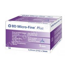 Игла BD Micro-Fine Plus 31 G (0,25 x 5 мм) (Арт. 320590), США