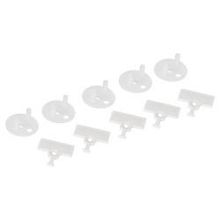 Крышки розеточные защитные, 5шт, с ключом, белые, duwi