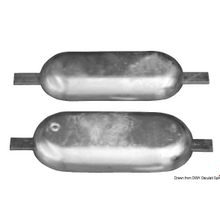 Osculati Magnesium anode to be welded 400 x 152 mm 4 kg, 43.908.06