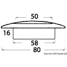 Osculati Watertight white ceiling light, white LED light, 13.179.01