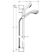 Душевой гарнитур Hansgrohe Crometta 85 Multi UnicaC (27766000) (90 см)