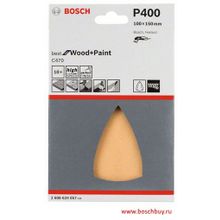 Bosch Набор 10 шлифовальных листов C470 Best for Wood and Paint 100х150 мм 7 отверстий K400 по дереву и краске (2608624057 , 2.608.624.057)