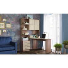 Case Компьютерный стол №1  правый, Ясень Шимо темный   светлый