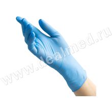 Перчатки нитриловые Benovy голубые  (Размер L), 3 гр,  уп 200 шт, Малайзия