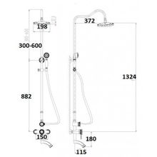 Lemark Jasmine LM6662ORB для ванны и душа, чёрная бронза