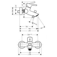 Смеситель Hansgrohe Talis S 72400000 для ванны с душем