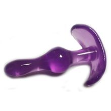 Анальная втулка гладкая фиолетовая 9 см