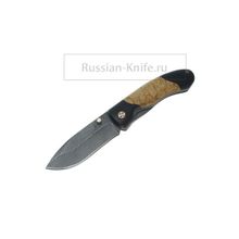 Нож складной "Егерьский 2 " (дамасская сталь), карельская береза