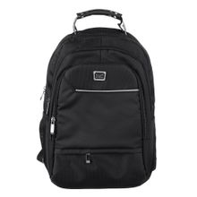 Рюкзак подростковый, 42x30x20см, 3 отделения, 3 кармана, усиленная ручка, плотный полиэстер, черный Черный