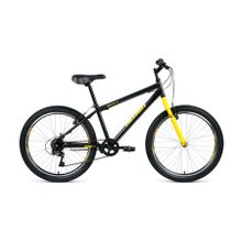 Подростковый горный (MTB) велосипед MTB HT 24 1.0 черный желтый 14" рама