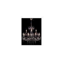 Люстра с черным хрусталем 2026 8+4 хром + черный хрусталь