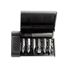 Набор бит, магнитный адаптер для бит, сталь 45Х, 7 предметов, в пластиковом боксе Sparta 113945