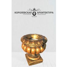 Садовый вазон из бетона - Римская чаша в золоте (53 см)