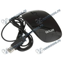 Оптическая мышь Delux "DLM-111", 2кн.+скр., черный (USB) (ret) [105067]
