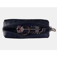 Ключница кожаная K-117 темно-синяя