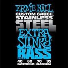 P02845 Stainless Steel Extra Slinky Комплект струн для бас-гитары, 40-95, сталь, Ernie Ball