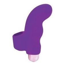 Фиолетовая загнутая вибронасадка на палец