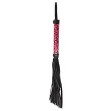 Аккуратная плетка с красной рукоятью Passionate Flogger - 39 см. (39553)